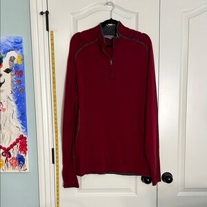 Men's Smartwool Red Half-Zip Sweater, XL
